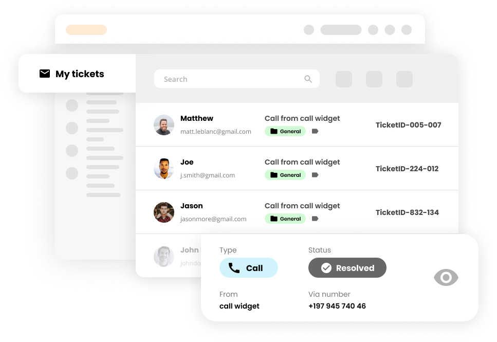 Image is showing how the ticket status looks in LiveAgent ticketing system